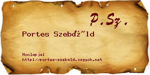Portes Szebáld névjegykártya